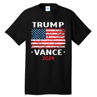 America Flag Trump Vance 2024 Vp Vice President Tall T-Shirt