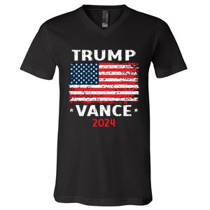 America Flag Trump Vance 2024 Vp Vice President V-Neck T-Shirt