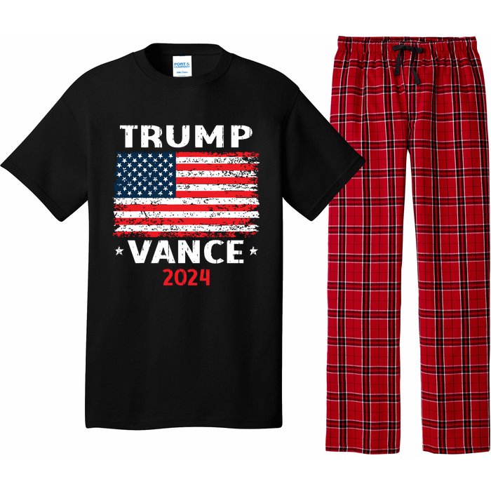 America Flag Trump Vance 2024 Vp Vice President Pajama Set