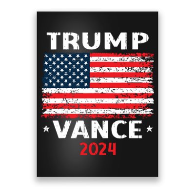 America Flag Trump Vance 2024 Vp Vice President Poster