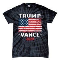 America Flag Trump Vance 2024 Vp Vice President Tie-Dye T-Shirt