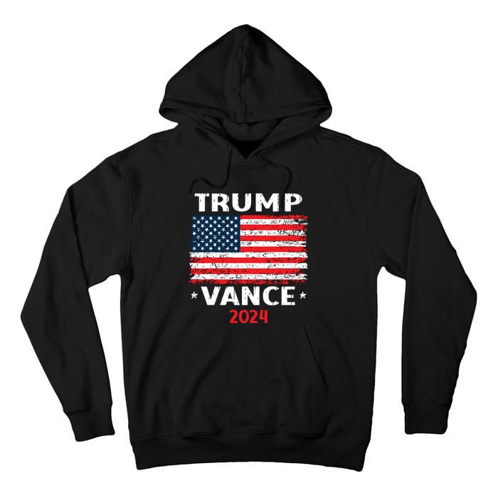 America Flag Trump Vance 2024 Vp Vice President Tall Hoodie