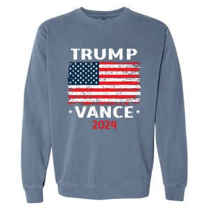 America Flag Trump Vance 2024 Vp Vice President Garment-Dyed Sweatshirt