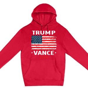 America Flag Trump Vance 2024 Vp Vice President Premium Pullover Hoodie