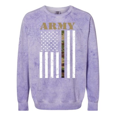 Army Flag Thin Camo Line Colorblast Crewneck Sweatshirt