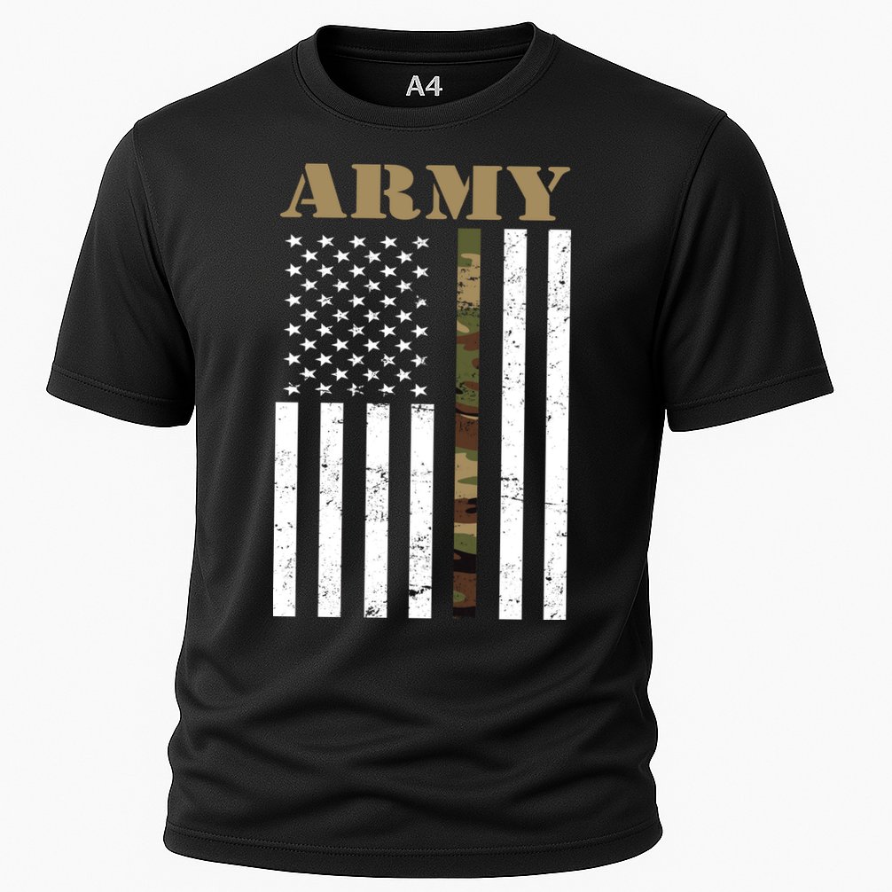 Army Flag Thin Camo Line Performance Shirt