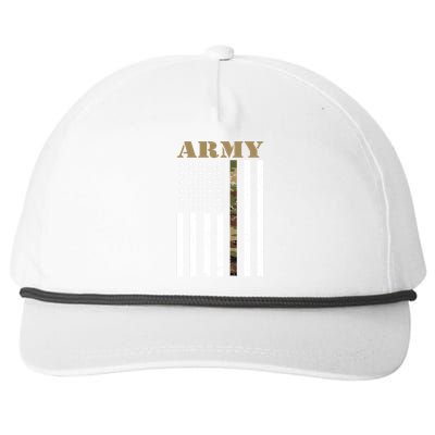 Army Flag Thin Camo Line Snapback Five-Panel Rope Hat