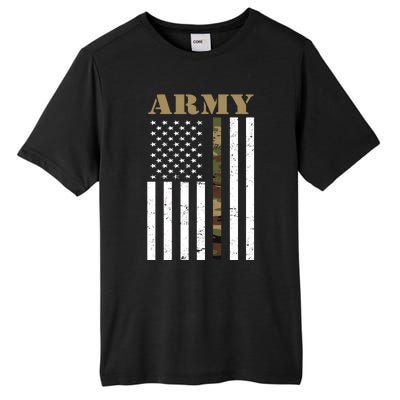 Army Flag Thin Camo Line Tall Fusion ChromaSoft Performance T-Shirt