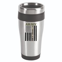 Army Flag Thin Camo Line 16oz Travel Tumbler