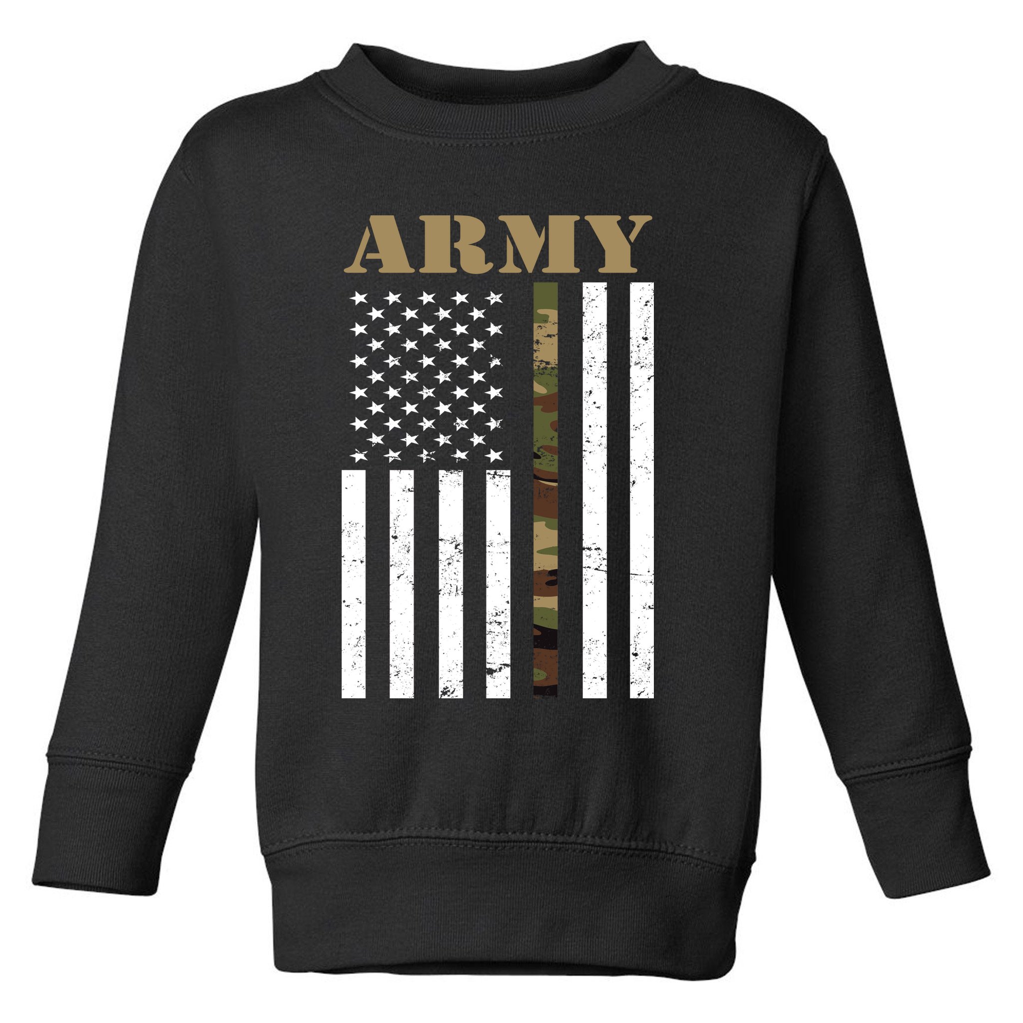 Army Flag Thin Camo Line Toddler Sweatshirt