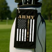 Army Flag Thin Camo Line Golf Towel