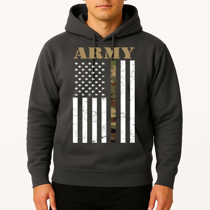 Army Flag Thin Camo Line Hoodie