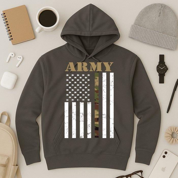 Army Flag Thin Camo Line Hoodie
