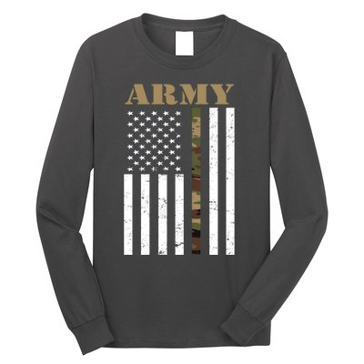 Army Flag Thin Camo Line Long Sleeve Shirt