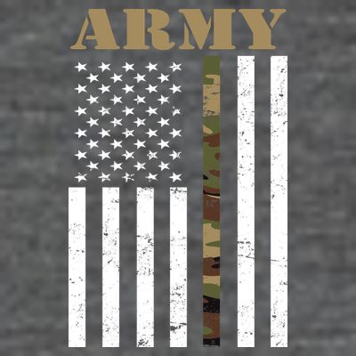 Army Flag Thin Camo Line T-Shirt