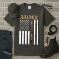 Army Flag Thin Camo Line Tall T-Shirt