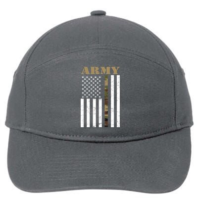 Army Flag Thin Camo Line 7-Panel Snapback Hat