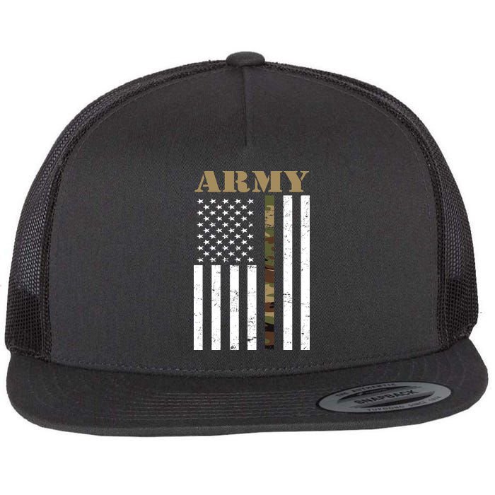 Army Flag Thin Camo Line Flatbill Hat