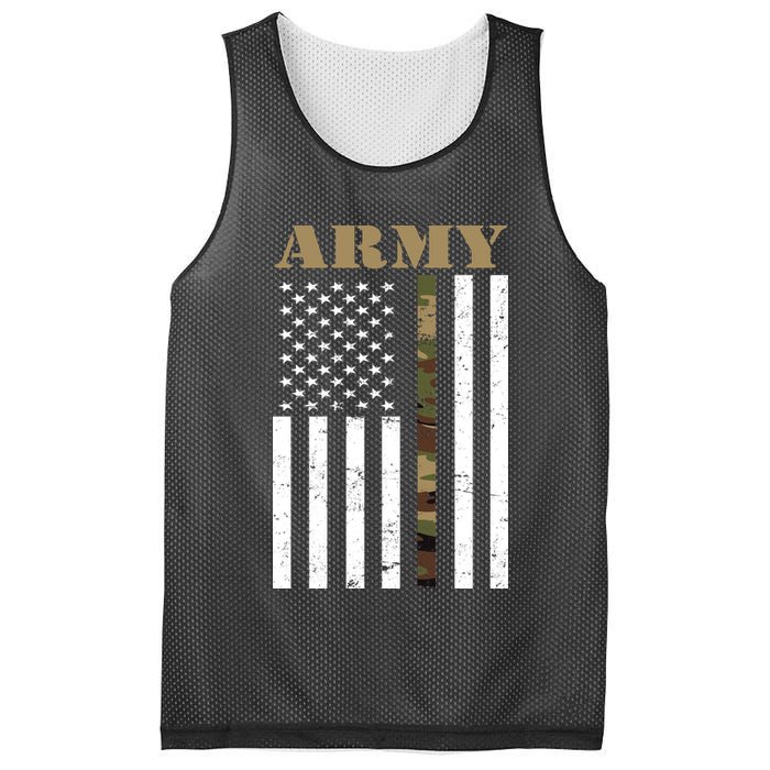 Army Flag Thin Camo Line Mesh Reversible Basketball Jersey Tank