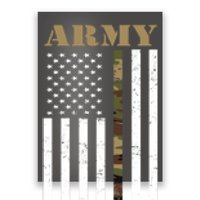 Army Flag Thin Camo Line Poster