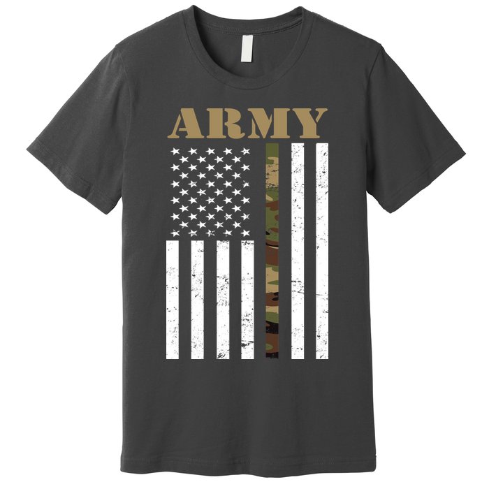 Army Flag Thin Camo Line Premium T-Shirt