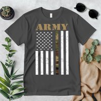 Army Flag Thin Camo Line Premium T-Shirt