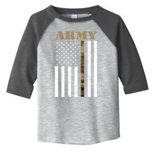 Army Flag Thin Camo Line Toddler Fine Jersey T-Shirt