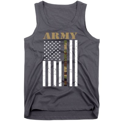 Army Flag Thin Camo Line Tank Top