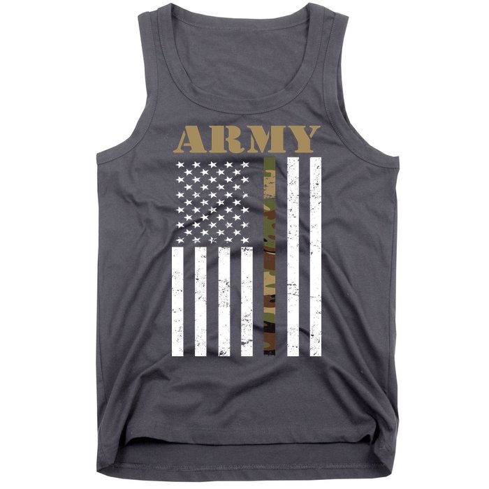 Army Flag Thin Camo Line Tank Top