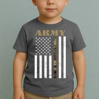 Army Flag Thin Camo Line Toddler T-Shirt