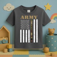 Army Flag Thin Camo Line Toddler T-Shirt
