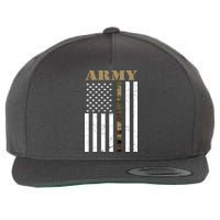 Army Flag Thin Camo Line Wool Snapback Cap