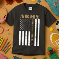 Army Flag Thin Camo Line Kids T-Shirt