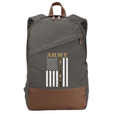Army Flag Thin Camo Line Cotton Canvas Backpack