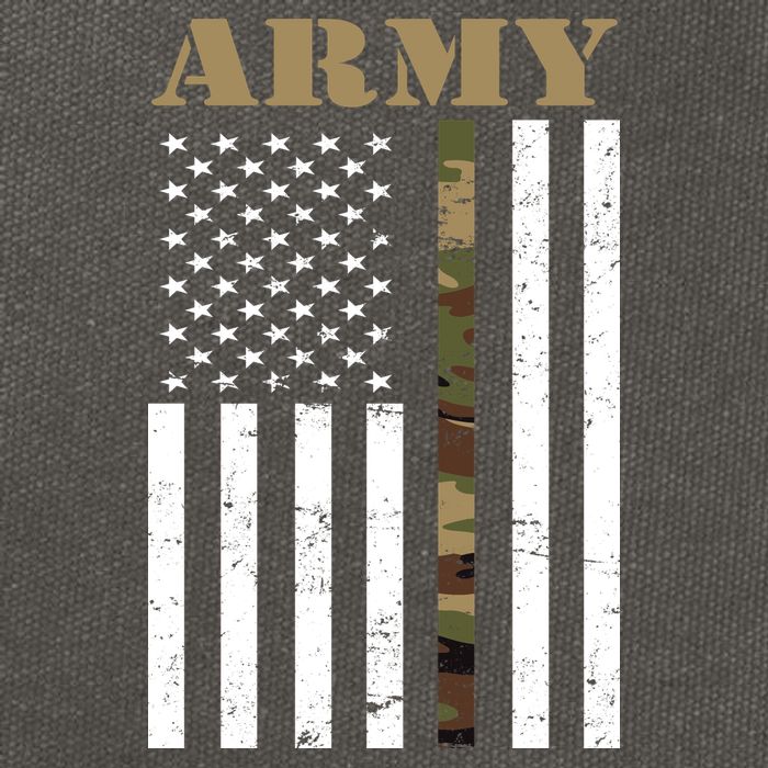 Army Flag Thin Camo Line Cotton Canvas Backpack