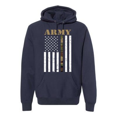 Army Flag Thin Camo Line Premium Hoodie