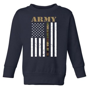 Army Flag Thin Camo Line Toddler Sweatshirt