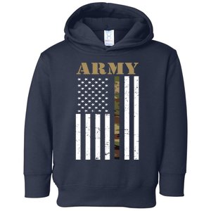 Army Flag Thin Camo Line Toddler Hoodie