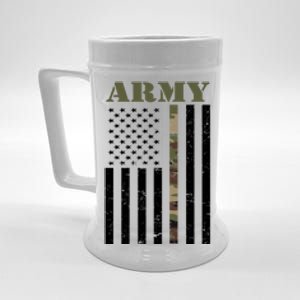 Army Flag Thin Camo Line Beer Stein