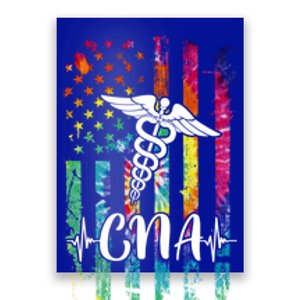 American Flag Tie Dye Cna Costume Nurse Day Nursing Cool Gift Poster