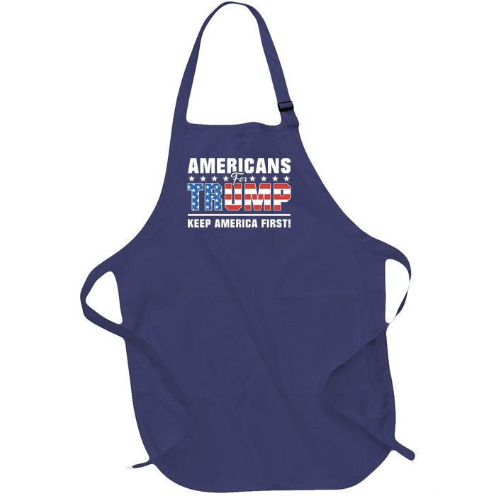 Americans For Trump 2024 Take America Back Full-Length Apron With Pockets