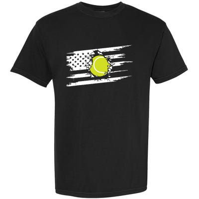 American Flag Tennis Garment-Dyed Heavyweight T-Shirt