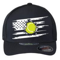 American Flag Tennis Flexfit Unipanel Trucker Cap