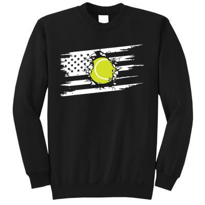 American Flag Tennis Sweatshirt