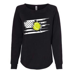 American Flag Tennis Womens California Wash Sweatshirt