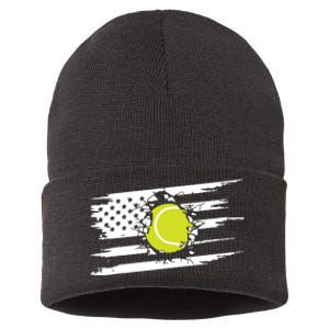 American Flag Tennis Sustainable Knit Beanie