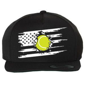 American Flag Tennis Wool Snapback Cap