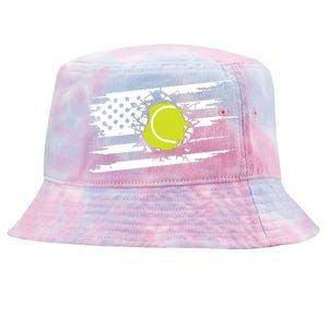 American Flag Tennis Tie-Dyed Bucket Hat