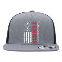 American Flag Tennis Shirts Best Gifts For Players Fans Flat Bill Trucker Hat