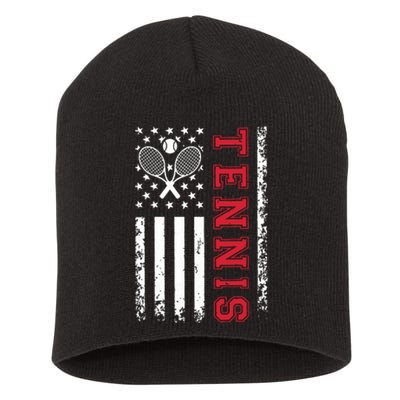 American Flag Tennis Shirts Best Gifts For Players Fans Short Acrylic Beanie